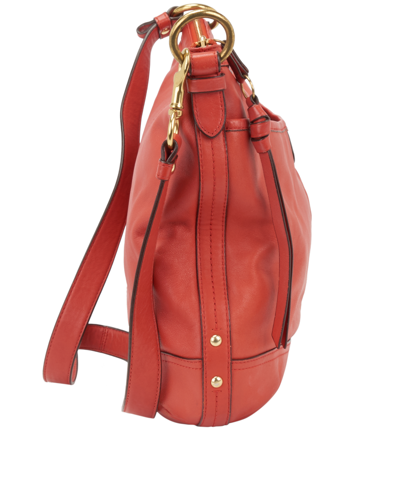 Ashley Crossbody, &pound;80, Handbags, Red, Leather, Side view